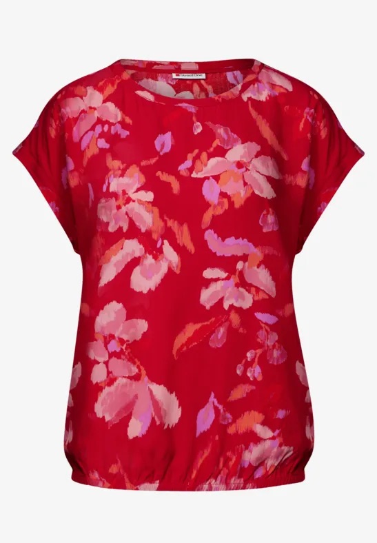 A345629 Roundneck blouse w dro